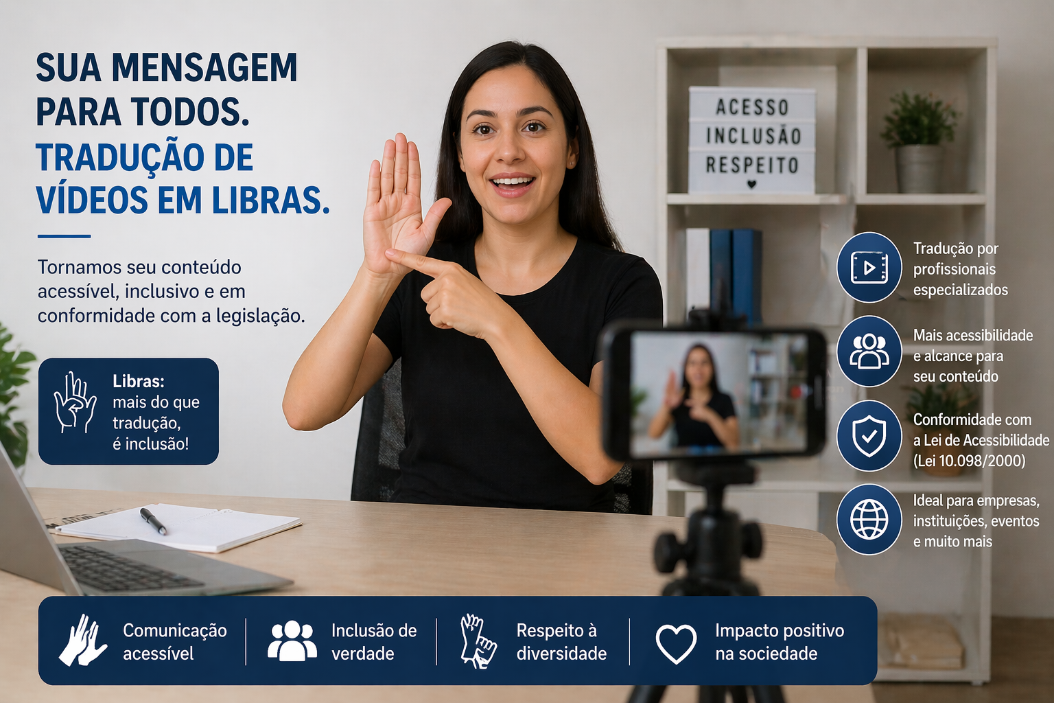 Tradução de vídeos para Libras